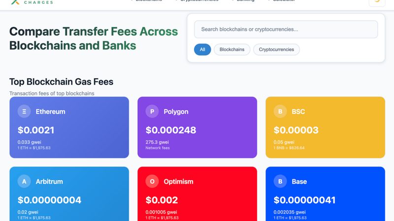 Transfer Charges Fintech Portal thumbnail